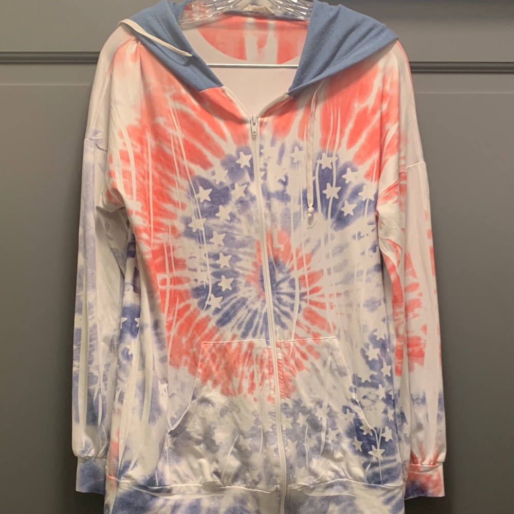 Tie-Dye Zip-Up Hoodie